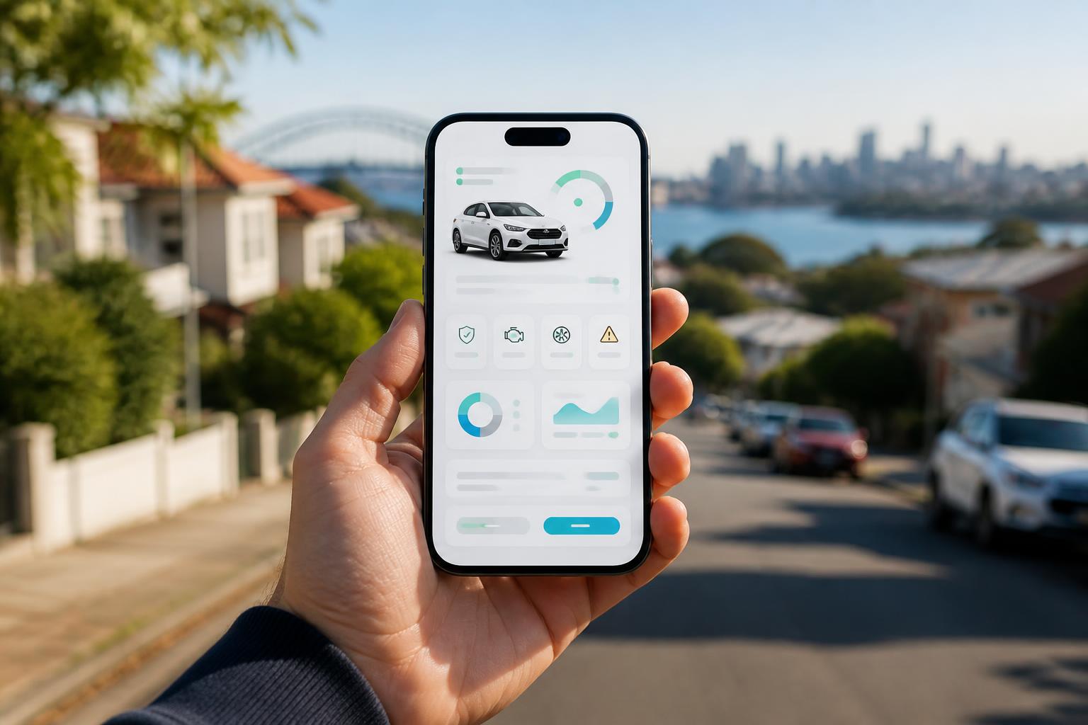 Bankstown buyer reviewing a pre-purchase car inspection report on a phone