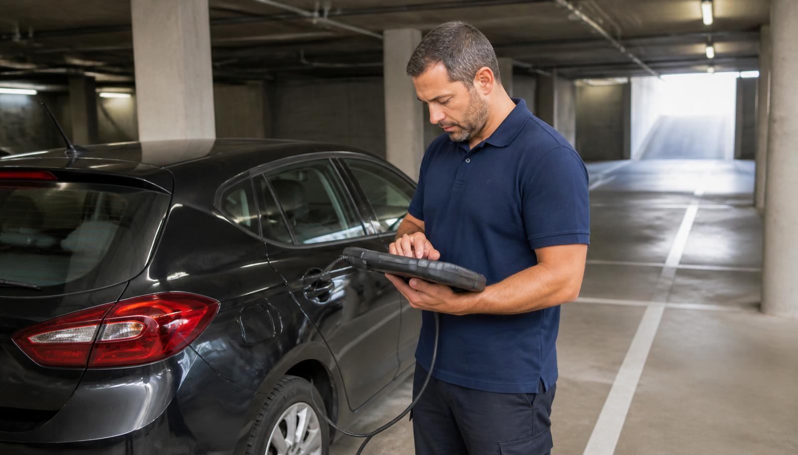 Aussie Auto Care mobile inspector carrying out a pre-purchase car inspection in Waterloo, NSW